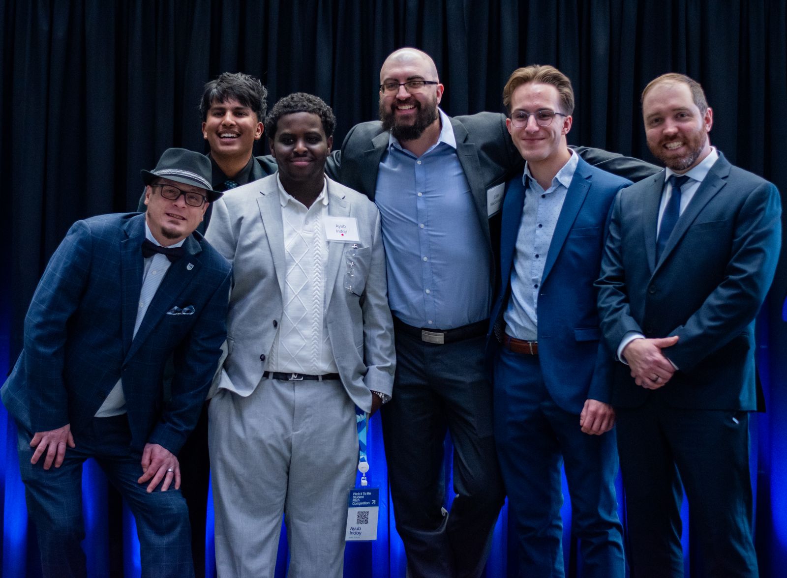 Daniel Berg with the group at NAIT's Pitch it to Me competition, 2025